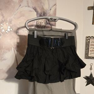 *4 For $20* Black Ruffled Mini Skirt XL